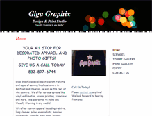 Tablet Screenshot of giga-graphix.com